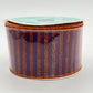 Halloween Wired Ribbon: Purple with Orange Glitter Stripe (2.5" x 10yd)