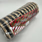 Beige and Black Poly Burlap Check Mesh, Large Weave Black and Brown Mesh Ribbon for Wreaths, Wreathmaking Supply, Windowpane Mesh, RP8121F8