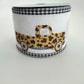 Leopard Print Pickup Truck Ribbon: Gingham Edge Wired Ribbon, 2.5" x 10yd