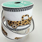 Leopard Print Pickup Truck Ribbon: Gingham Edge Wired Ribbon, 2.5" x 10yd