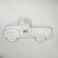 Leopard Pickup Truck Sign: Embossed Metal Door Hanger