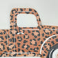 Leopard Pickup Truck Sign: Embossed Metal Door Hanger