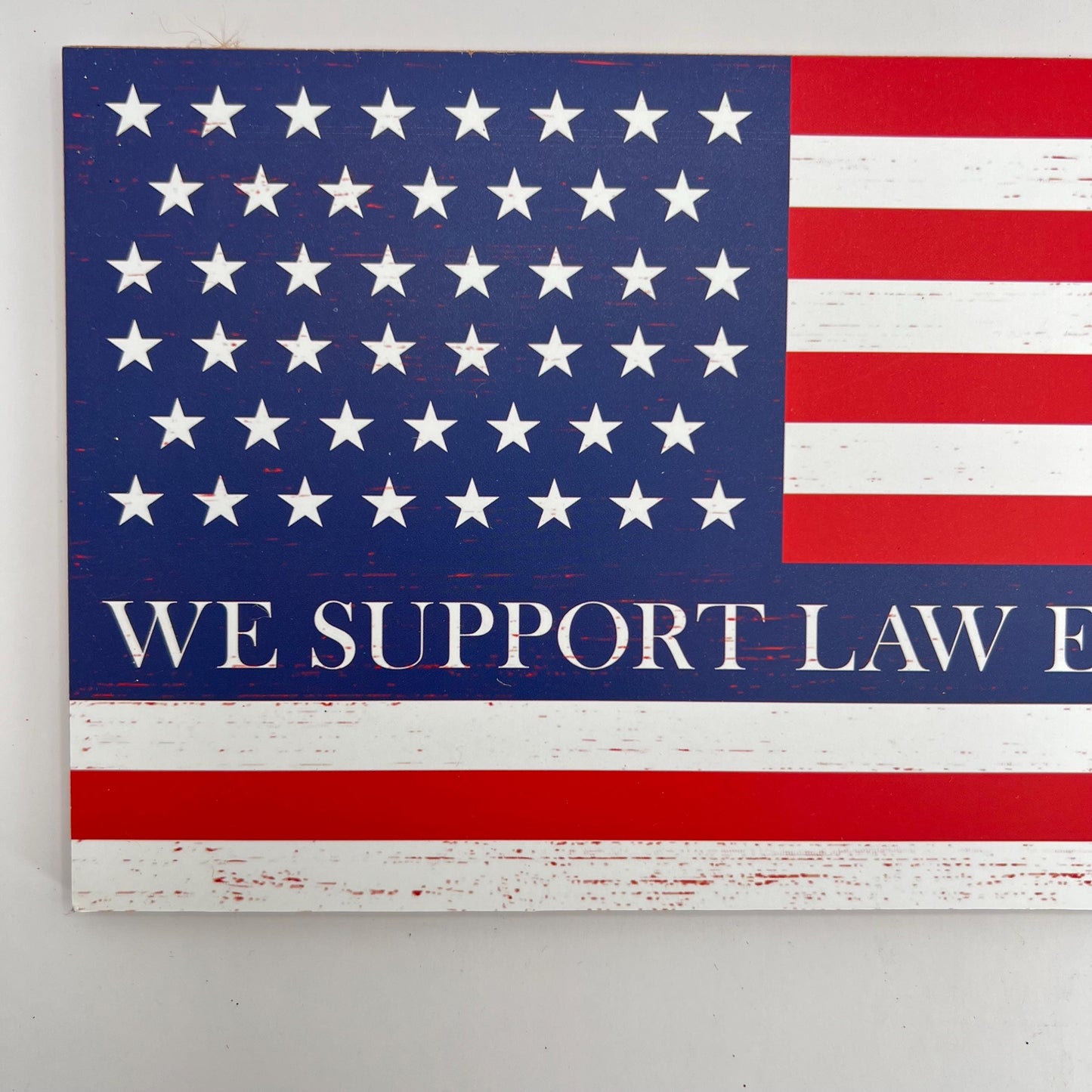 Police Sign, We Support Law Enforcement Sign, American Flag Decor Sign, Stars Stripes Police Door Hanger, Police Academy Graduation Gift