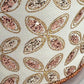 Quatrefoil Ivory Ribbon with Gold and Rose Gold Glitter Leaves, 2.5 Inch Wired Ribbon for Bows, Fall or Autumn Wreath Ribbon, RGE192677