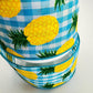 Pineapple Ribbon: 2.5" Blue Gingham Wired Summer Ribbon