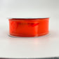 Orange Jelly Ribbon: 1.5" Wired Translucent PVC Vinyl, Halloween Easter Wreath Supply