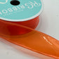 Orange Jelly Ribbon: 1.5" Wired Translucent PVC Vinyl, Halloween Easter Wreath Supply
