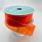 Orange Jelly Ribbon: 1.5" Wired Translucent PVC Vinyl, Halloween Easter Wreath Supply