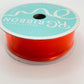Orange Jelly Ribbon: 1.5" Wired Translucent PVC Vinyl, Halloween Easter Wreath Supply