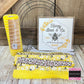 Honey Bee & Co Wreath Kit WITH VIDEO, Do It Yourself Thin Wreath Kit, Yellow and Beige Bee Ribbon Mesh Sign Bundle, DIY Spring Summer Decor