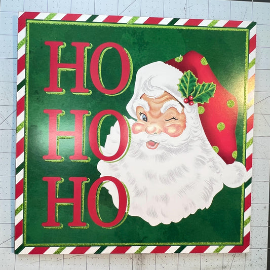 Large Christmas Wreath Kit, Santa Ho Ho Ho Wreath Kit, Do It Yourself Christmas Wreath, Big Holiday Red and Green Front Door Decoration