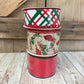 Cardinal Wreath Kit WITH VIDEO, Thin Merry Christmas Wreath Kit, Do It Yourself Holiday Wreath Kit, Rustic Snowy Cardinal Ribbon Mesh Sign