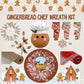 Gingerbread Christmas Wreath Kit WITH VIDEO: DIY Holiday Decor