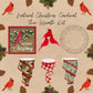 Cardinal Wreath Kit, Thin Snowy Cardinal Wreath Kit, Do It Yourself Holiday Wreath Kit, Rustic Snowy Cardinal Ribbon Mesh and Sign Bundle