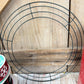 Holiday Wreath Kit, Thin Christmas Gnome Wreath Kit, Do It Yourself Christmas Wreath Kit, Red and Gray Gnome Ribbon Mesh and Sign Bundle