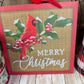 Cardinal Wreath Kit, Thin Snowy Cardinal Wreath Kit, Do It Yourself Holiday Wreath Kit, Rustic Snowy Cardinal Ribbon Mesh and Sign Bundle