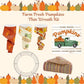 Fall Thin Wreath Kit, Pumpkin Pickup Truck Wreath Kit, Orange and Green Fall Pancake Wreath Kit, Ribbon Mesh and Wreath Frame Kit for Fall