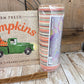 Fall Thin Wreath Kit, Pumpkin Pickup Truck Wreath Kit, Orange and Green Fall Pancake Wreath Kit, Ribbon Mesh and Wreath Frame Kit for Fall