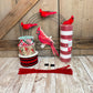 Cardinal Wreath Kit, Thin Rustic Cardinal Wreath Kit, Do It Yourself Holiday Wreath Kit, Embossed Cardinal Sign Ribbon Frame and Mesh Bundle