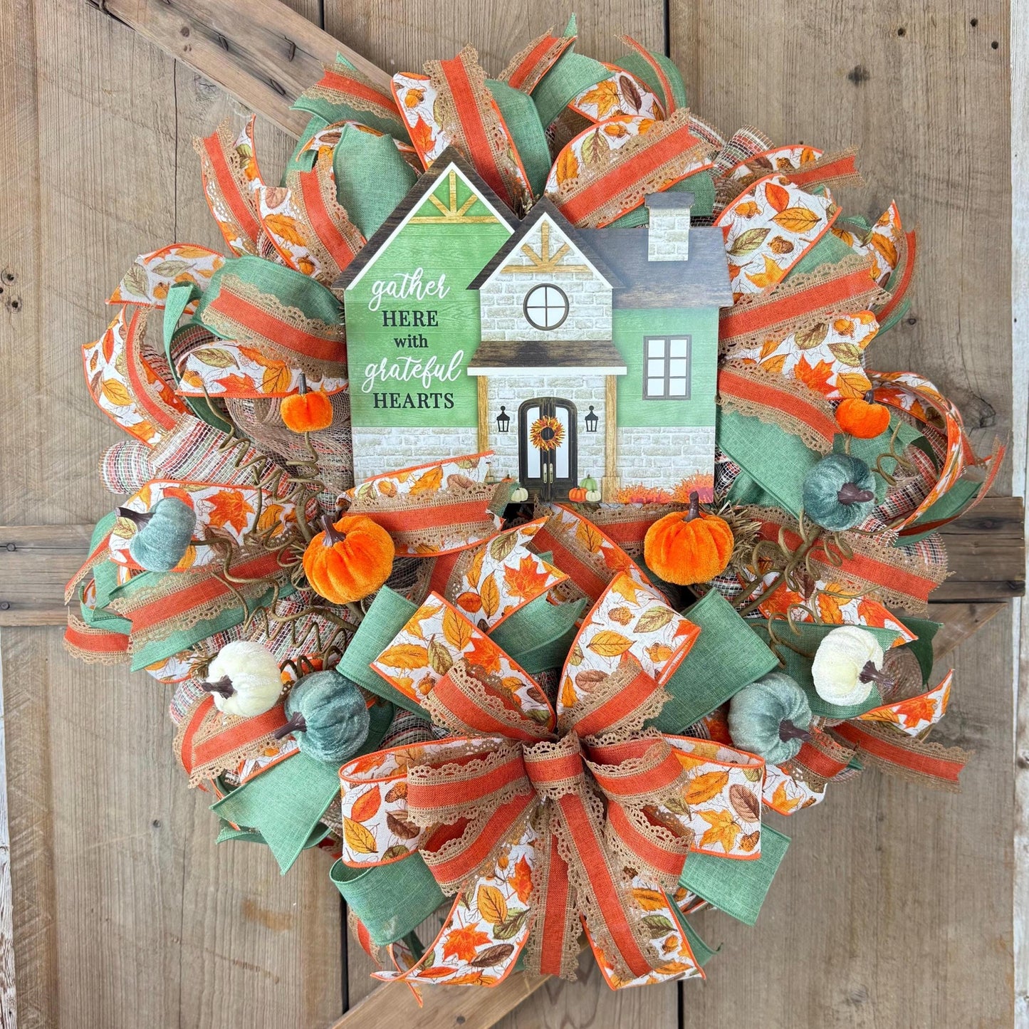 Gather Here with Grateful Hearts Thanksgiving Wreath Kit WITH VIDEO: DIY Fall Decor