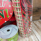 Christmas Wreath Kit, Vintage Ornament Wreath Kit, Do It Yourself Holiday Wreath Kit, Oh What Fun Green Red Ribbon Mesh and Sign Bundle