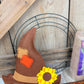 Fall Thin Wreath Kit, Scarecrow Pumpkin Pickup Truck Wreath Kit WITH VIDEO, Orange and Green Fall Pancake Wreath Kit, Fall Ribbon Mesh Kit