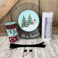Let It Snow Christmas Wreath Kit WITH VIDEO: Ice Blue Snowglobe and Snowflake Ribbon - DIY