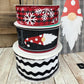Holiday Wreath Kit, Thin Christmas Gnome Wreath Kit, Do It Yourself Christmas Wreath Kit, Red and Gray Gnome Ribbon Mesh and Sign Bundle