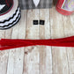 Holiday Wreath Kit, Thin Christmas Gnome Wreath Kit, Do It Yourself Christmas Wreath Kit, Red and Gray Gnome Ribbon Mesh and Sign Bundle