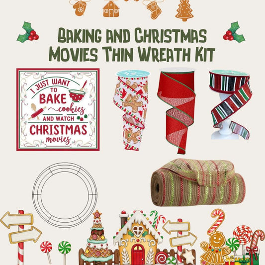 Christmas Cookies Thin Gingerbread Wreath Kit WITH VIDEO: DIY Holiday Decor