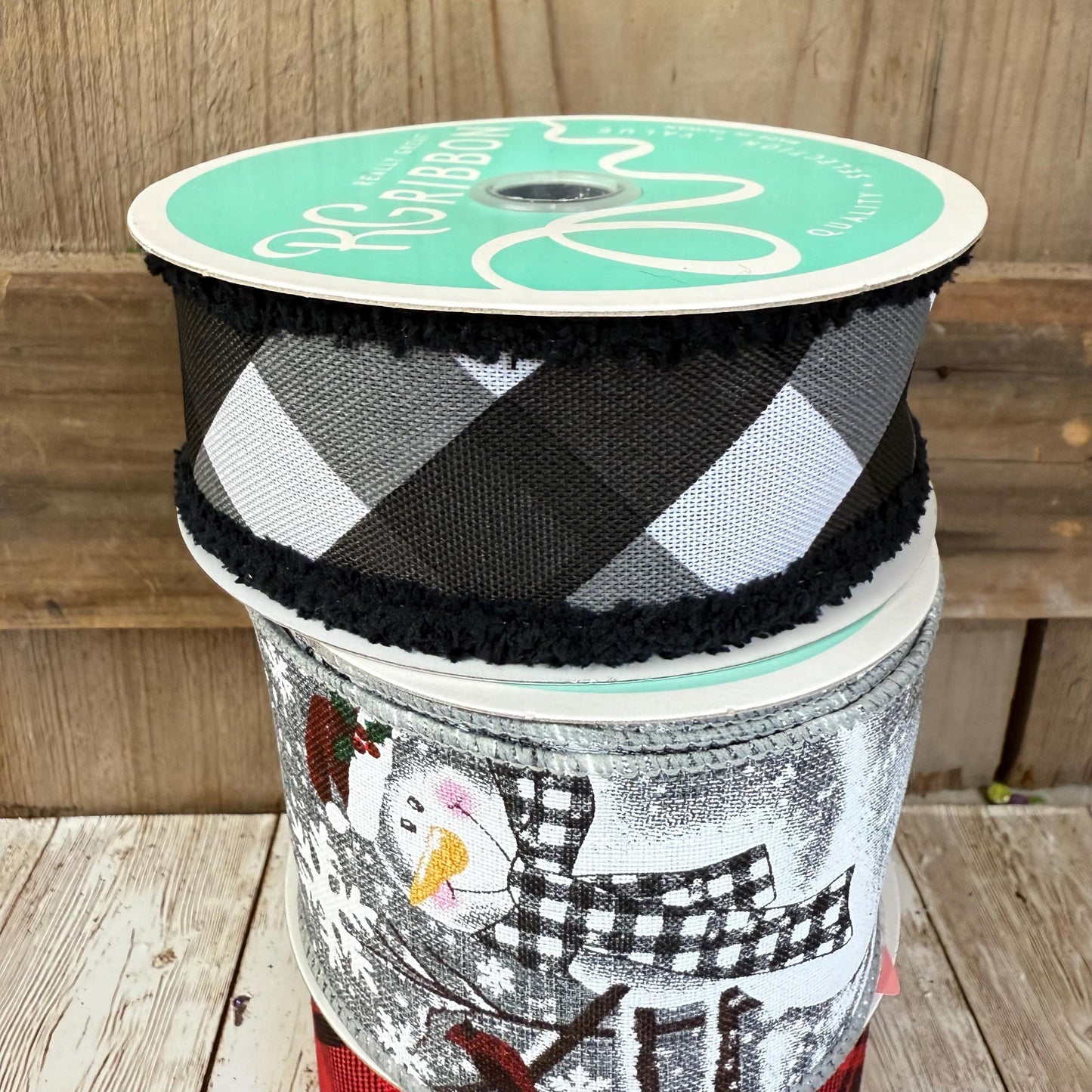 Snowman Wreath Kit, Thin Red and Black Snowman Wreath Kit, Do It Yourself Holiday Wreath Kit, Winter Sign Ribbon Frame and Mesh Bundle Kit