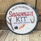 Snowman Wreath Kit, Thin Red and Black Snowman Wreath Kit, Do It Yourself Holiday Wreath Kit, Winter Sign Ribbon Frame and Mesh Bundle Kit