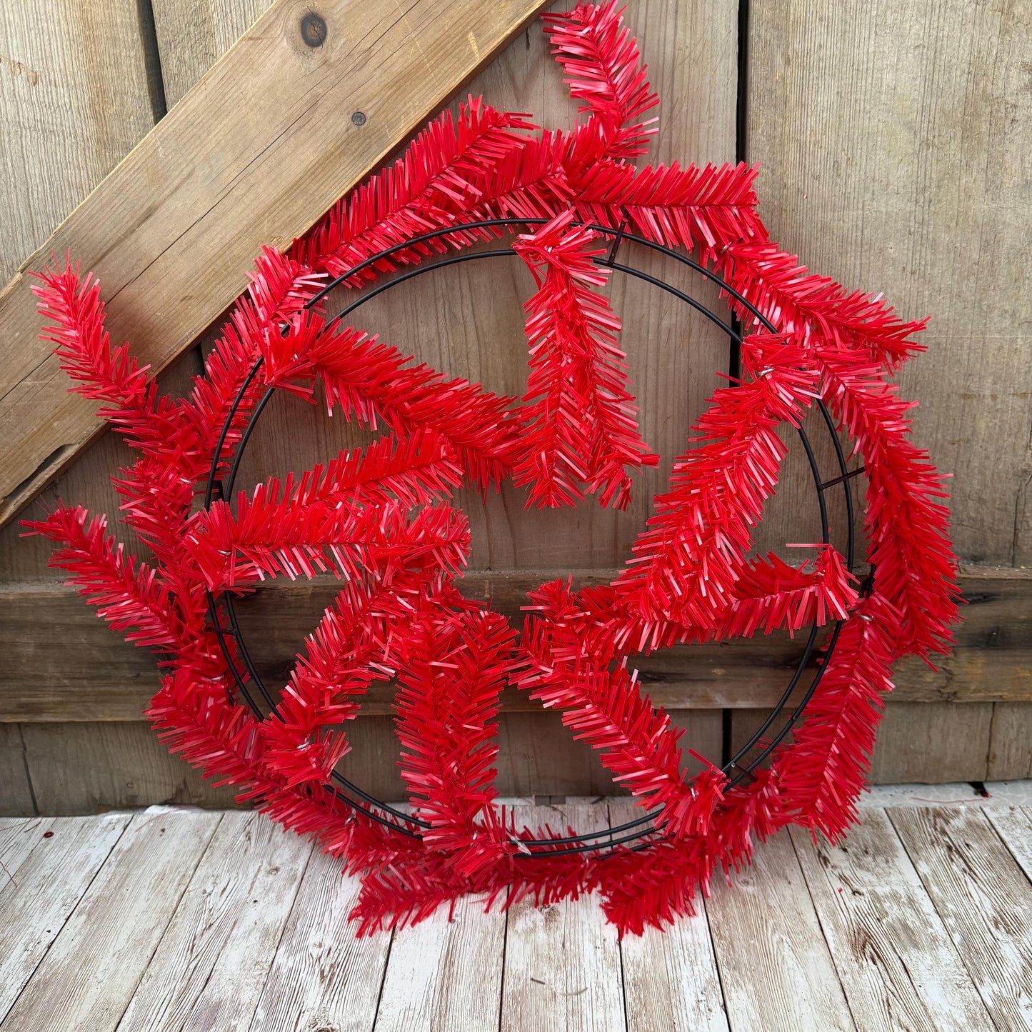 Large Valentine Wreath KIT WITH VIDEO, Pink Leopard Heart Wreath Kit, Do It Yourself Wreath Kit, Valentine’s Day Pink Red Ribbon Mesh Sign