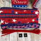 Patriotic Wreath Kit, Thin Red White and Blue Wreath Kit, Do It Yourself Fourth of July Wreath Kit, Memorial Day Ribbon Mesh and Sign Bundle