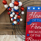 Patriotic Wreath Kit, Thin Red White and Blue Wreath Kit, Do It Yourself Fourth of July Wreath Kit, Memorial Day Ribbon Mesh and Sign Bundle