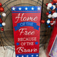 Patriotic Wreath Kit, Thin Red White and Blue Wreath Kit, Do It Yourself Fourth of July Wreath Kit, Memorial Day Ribbon Mesh and Sign Bundle