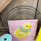 Easter Wreath Kit, Thin Easter Chick Wreath Kit, DIY Wall or Door Decor, Easter Sign Mesh and Ribbon Bundle, Pink Easter Egg Wall Decoration