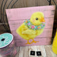 Easter Wreath Kit, Thin Easter Chick Wreath Kit, DIY Wall or Door Decor, Easter Sign Mesh and Ribbon Bundle, Pink Easter Egg Wall Decoration