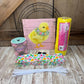 Easter Wreath Kit, Thin Easter Chick Wreath Kit, DIY Wall or Door Decor, Easter Sign Mesh and Ribbon Bundle, Pink Easter Egg Wall Decoration