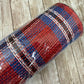 Poly Burlap Mesh, Red White Blue and Black Plaid Mesh, Wreathmaking Supply, Petal Wreath Mesh, Patriotic or Nutcracker Theme Decor, RP8146
