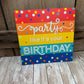 Birthday Wreath Kit, Thin Celebration Wreath Kit, DIY Party Like It’s Your Birthday Sign Mesh and Ribbon Bundle, Birthday Party Decoration