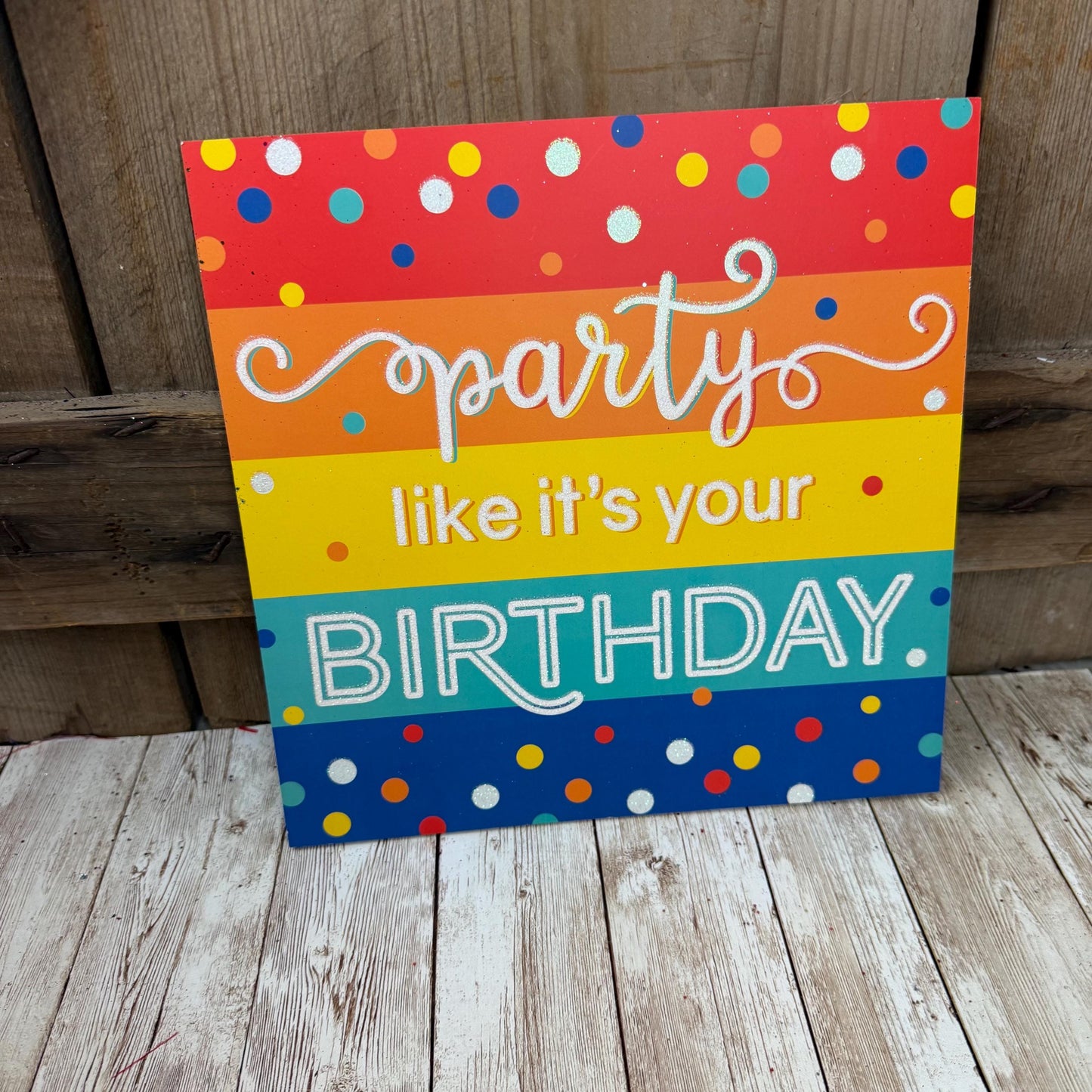 Birthday Wreath Kit, Thin Celebration Wreath Kit, DIY Party Like It’s Your Birthday Sign Mesh and Ribbon Bundle, Birthday Party Decoration