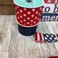 Patriotic Wreath Kit, Thin Red White and Blue Wreath Kit, DIY Fourth of July Wreath Kit, Proud to Be an American Ribbon Mesh and Sign Bundle