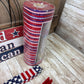 Patriotic Wreath Kit, Thin Red White and Blue Wreath Kit, DIY Fourth of July Wreath Kit, Proud to Be an American Ribbon Mesh and Sign Bundle