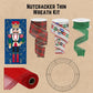 Nutcracker Wreath Kit, Thin Wreath Kit for Storm Door, Christmas DIY Decor, Holiday Front Door Decoration, Nutcracker Soldier Sign & Ribbon