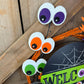 Welcome Eyeballs Halloween Wreath Kit, Large Halloween Wreath Kit, DIY Halloween Wreath Kit, Green Black Halloween Ribbon Mesh Sign Bundle