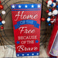 Patriotic Wreath Kit, Thin Red White and Blue Wreath Kit, Do It Yourself Fourth of July Wreath Kit, Memorial Day Ribbon Mesh and Sign Bundle