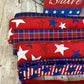 Patriotic Wreath Kit, Thin Red White and Blue Wreath Kit, Do It Yourself Fourth of July Wreath Kit, Memorial Day Ribbon Mesh and Sign Bundle