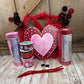 Large Valentine Wreath KIT WITH VIDEO, Pink Leopard Heart Wreath Kit, Do It Yourself Wreath Kit, Valentine’s Day Pink Red Ribbon Mesh Sign