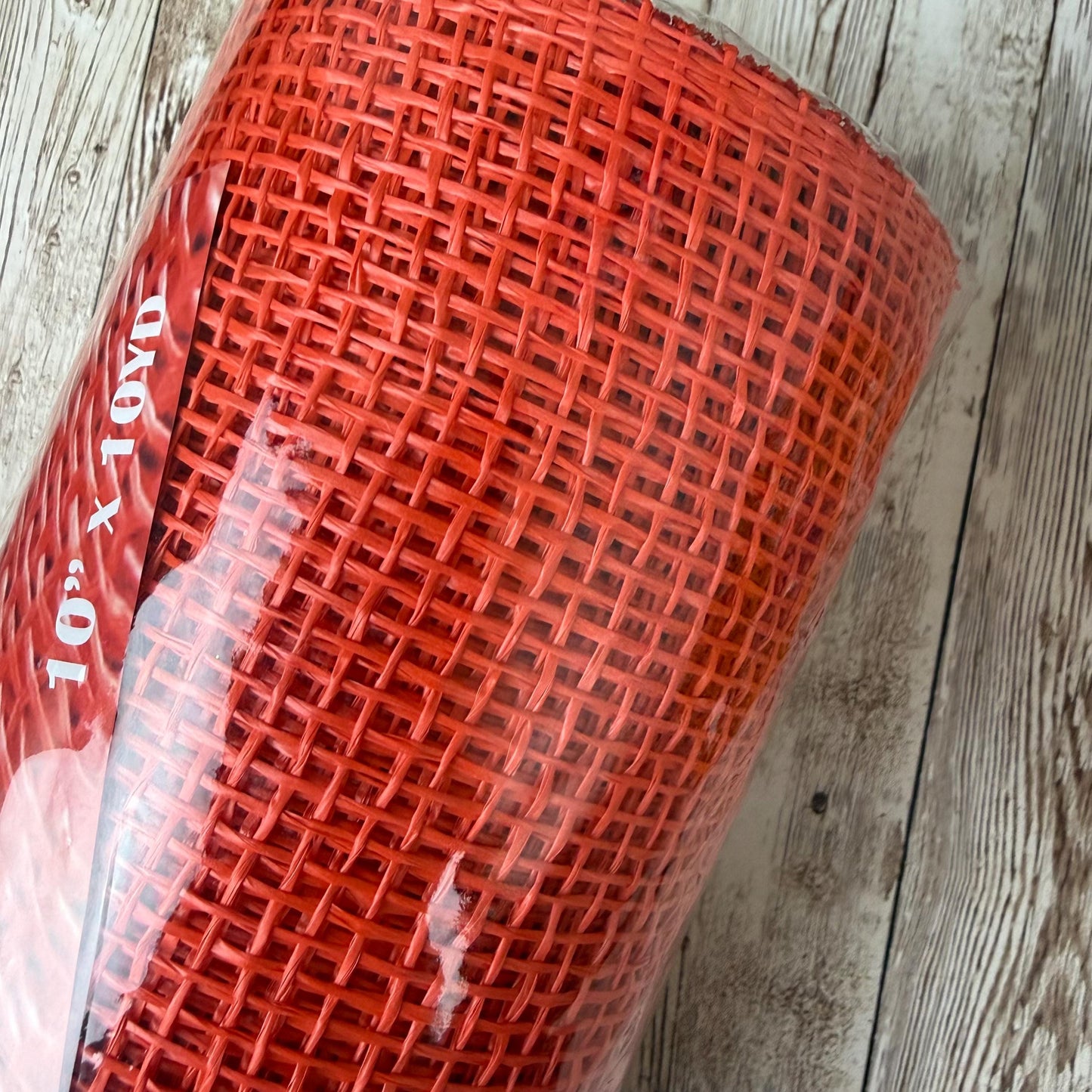 Brick Poly Burlap Mesh 10” by 10 yards, Large Weave Mesh, Halloween Wreath Supply, Fall Wreathmaking Mesh, Petal Wreath Mesh, RP8103J1